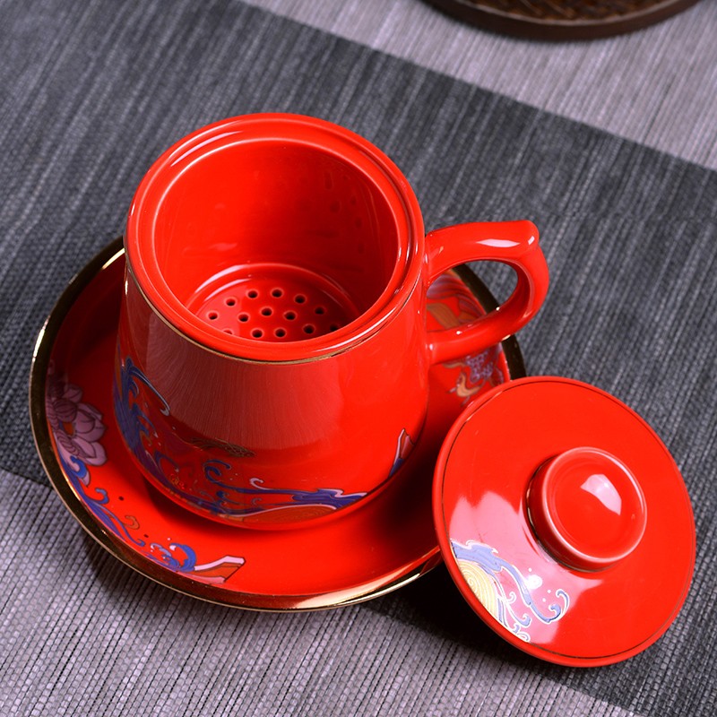 红色旅游纪念品杯子订制红色文化纪念馆茶杯加字定做